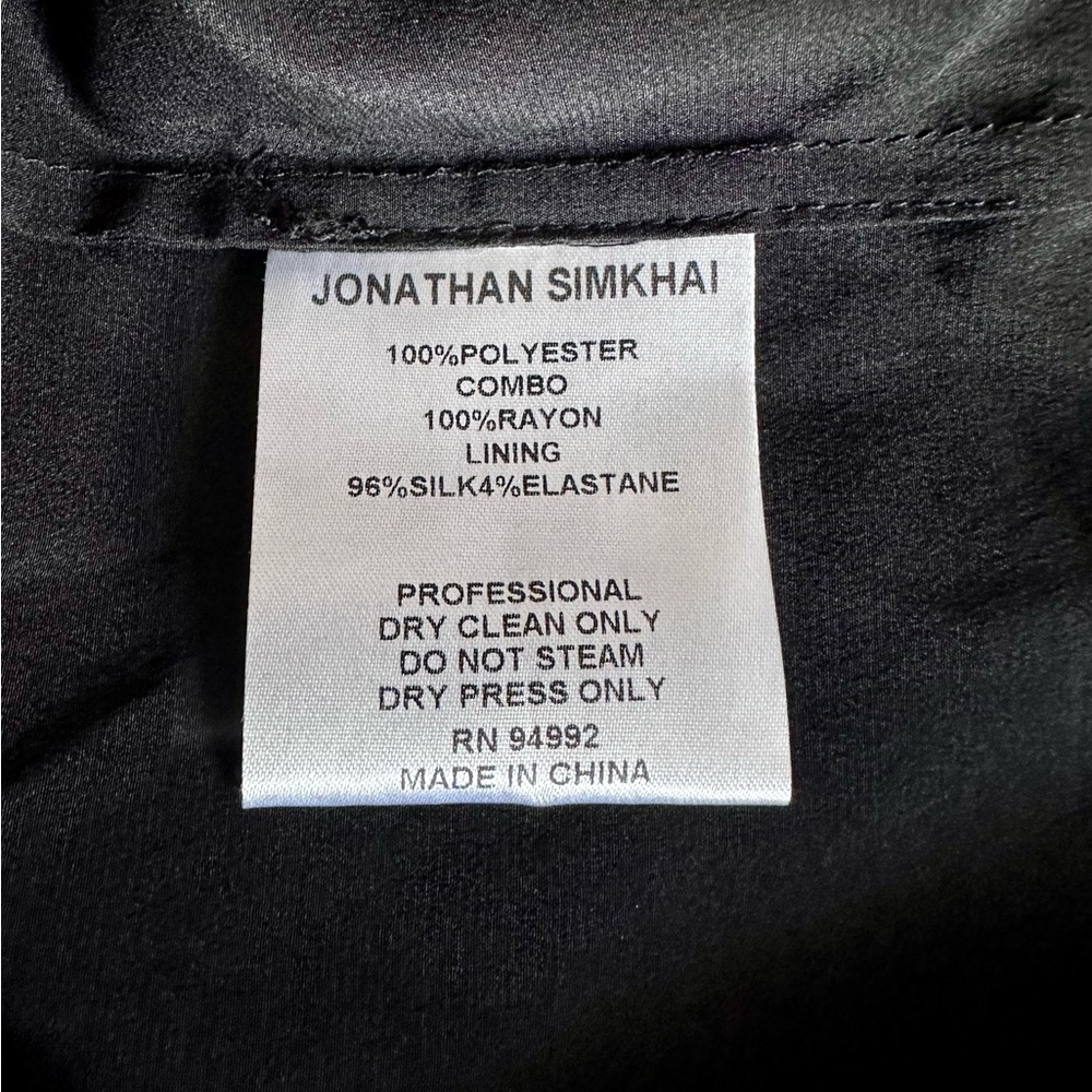 Luxe Jonathan Simkhai Silk Black Basic Cami - image 4